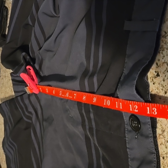 OP Ocean Pacific 4-way Stretch Hybrid Board Shorts Black & Gray Striped Waist 38 - Picture 10 of 12